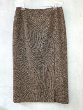 D’oraz Vintage Petite Maxi Skirt | Thigh-High Slit | Size 16P | Made in Canada